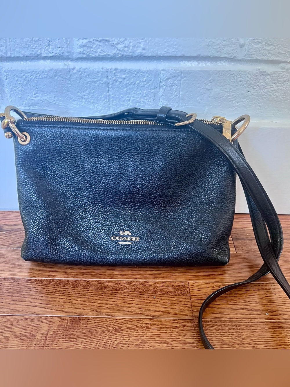 Coach Lyla Crossbody EUC - Black Pebble Leather